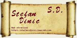 Stefan Dinić vizit kartica
